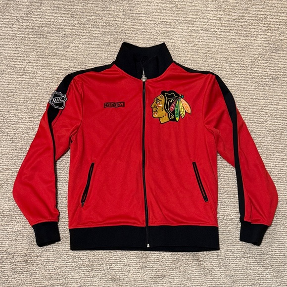 CCM Other - CCM Chicago Blackhawks Hockey Varsity Jacket/Sweater/Zip up